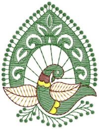 Peacock butta embroidery  design