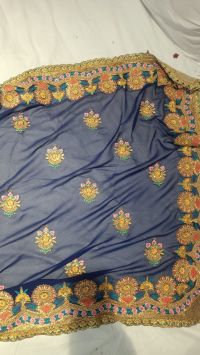cutwork daimand consept saree embroidery design