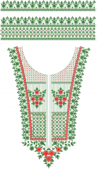 3mm Beautiful kurti Neck embroidery design