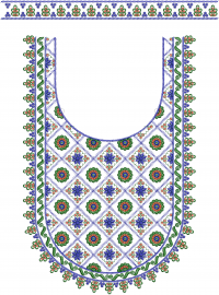 3mm Sequence neck embroidery design