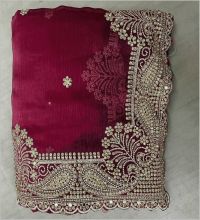 single jari jarkhand consept saree embroidery design