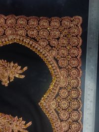 single jari daimond consept saree embroidery design