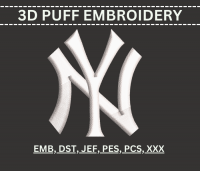 New York Embroidery Machine Logo for 3dpuff cap