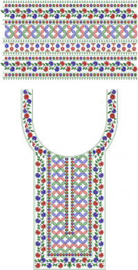 3 mm Sequence Latest Embroidery Neck