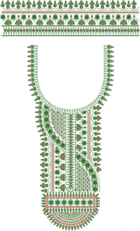 3mm Sequence Beautiful neck embroidery design