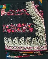 kashmiri work c pallu embroidery  design