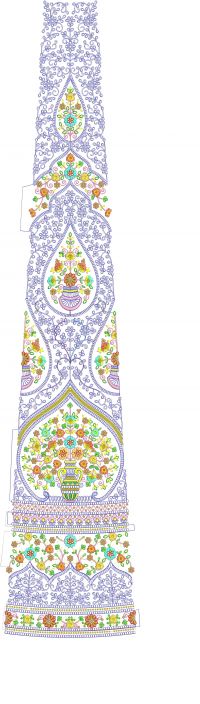 3mm seq Lehengha Embroidery Design