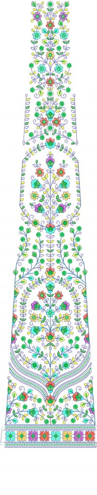 3mm seq Lehengha Embroidery Design