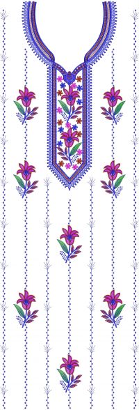panjabi long suit embroidery design