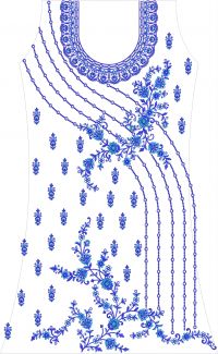 panjabi long suit embroidery design