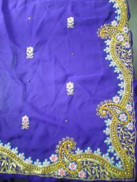 L pallu saree embroidery design
