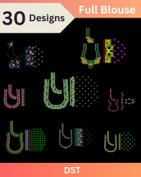 Full South blouse Embroidery Design Pack