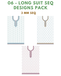 3mm seq long suit embroidery design pack
