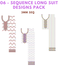 3mm seq long suit  embroidery design pack