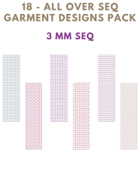 3mm seq all over garment embroidery design pack