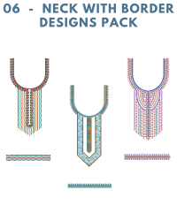 06 -  neck with border embroidery designs pack