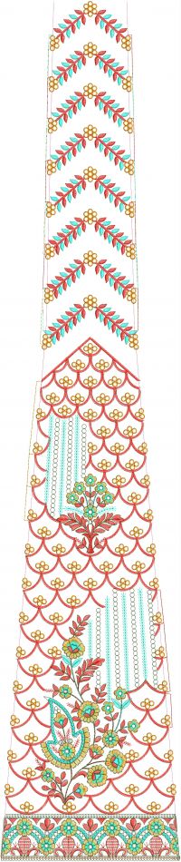 bridal kali  embroidery design