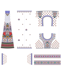 3mm seq Lehengha Set Embroidery Design