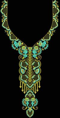 fantastic neck embroidery design