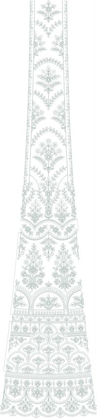 only cording lehenga kali embroidery  design