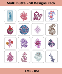 50 Butta Embroidery Design Pack