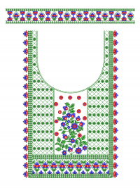 Beautiful Multi Embroidery Neck Design 