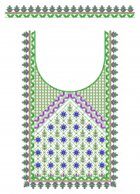 New Beautiful 3mm Seq Embroidery Neck Design 