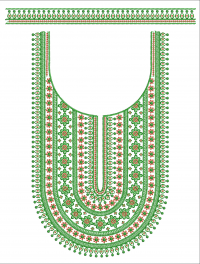 New 3mm Sequence Embroidery Neck Design