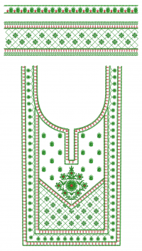 Beautiful Multi Embroidery Neck Design 