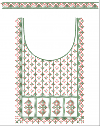 3mm Sequence Embroidery Neck Design