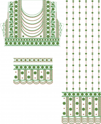 3mm Sequence Anarkali Embroidery Design