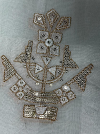 3mm seq Butta Saree Embroidery Design