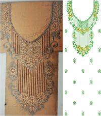 new fancy halka gala embroidery design