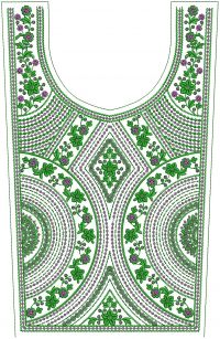 3mm sequins neck embroidery design