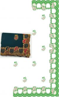 Hot fix embroidery saree design