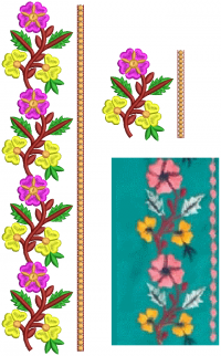 Border embroidery design 