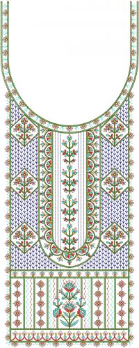 neck gala embroidery design