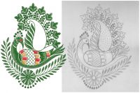 Figure Butta Embroidery Design