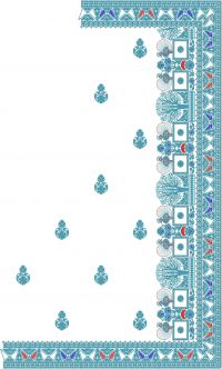 Hotfix c pallu embroidery design