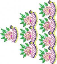 border and corner set embroidery design