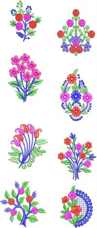 combo 8 butta embroidery Design