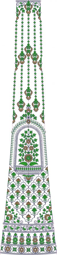 lehengha kali embroidery design 