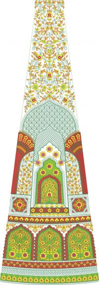 lehengha kali embroidery design