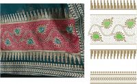 pallu skat saree embroidery design