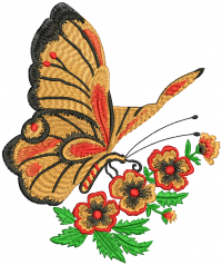 creative figure butta embroidery design 