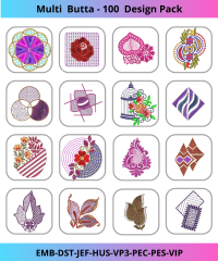 100  Multi Butta Embroidery Design Pack