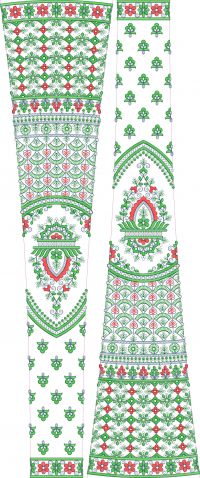 New velvet lehengha kali embroidery design