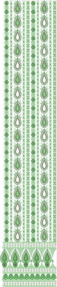 3mm seq lakhanavi sqn jaal daman top embroidery design