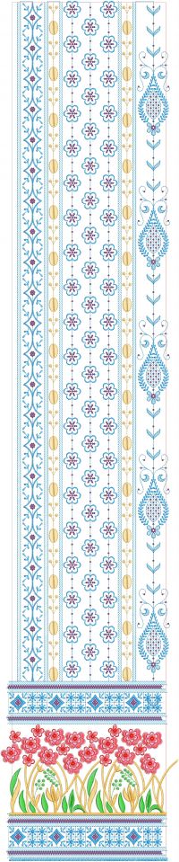 3mm seq  jaal daman top embroidery design