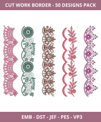 50 - Cut Work Lace Border Embroidery Design 